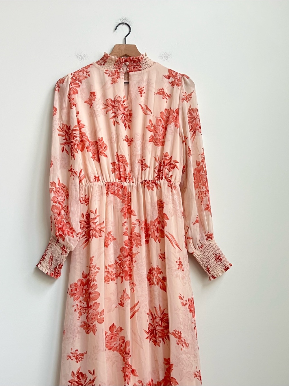 New Baltic Born Luciana Maxi Dress Beige Rose Floral Chiffon Boho Romantic M - Picture 16 of 16